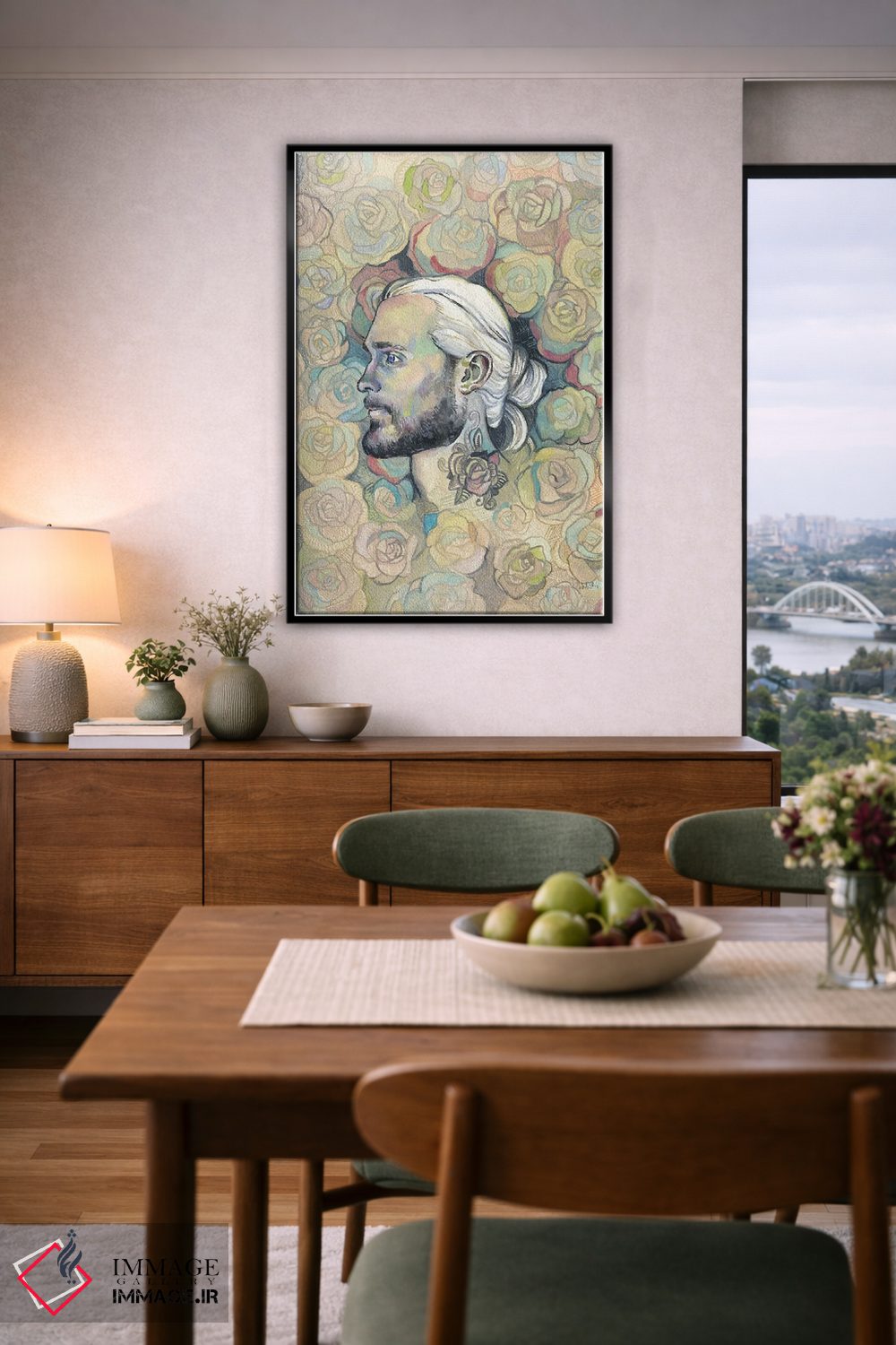 تابلو دکوراتیو تتو گل رز اثر فانیتسا پترو - D6B