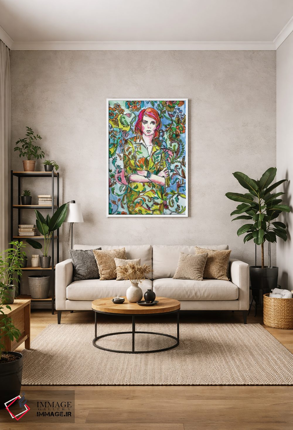 تابلو دکوراتیو لباس گلدار اثر فانیتسا پترو - D1W