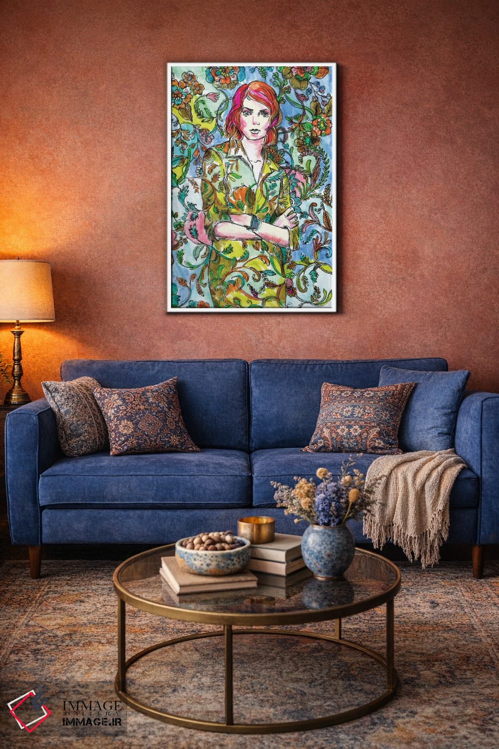 تابلو دکوراتیو لباس گلدار اثر فانیتسا پترو - D2W