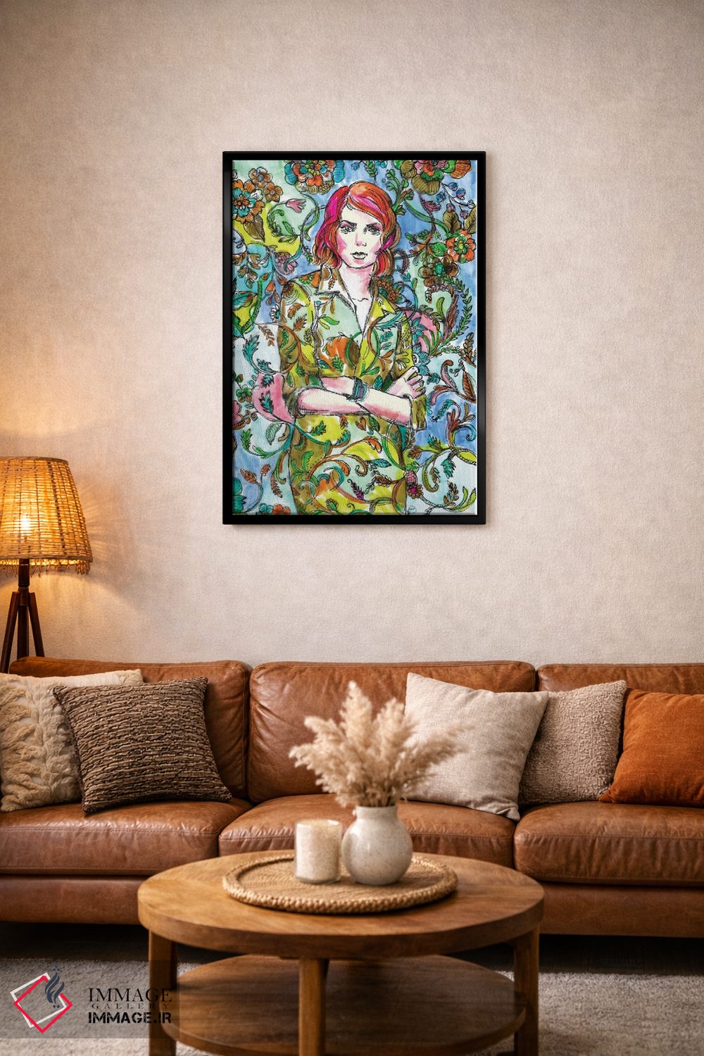 تابلو دکوراتیو لباس گلدار اثر فانیتسا پترو - D3B