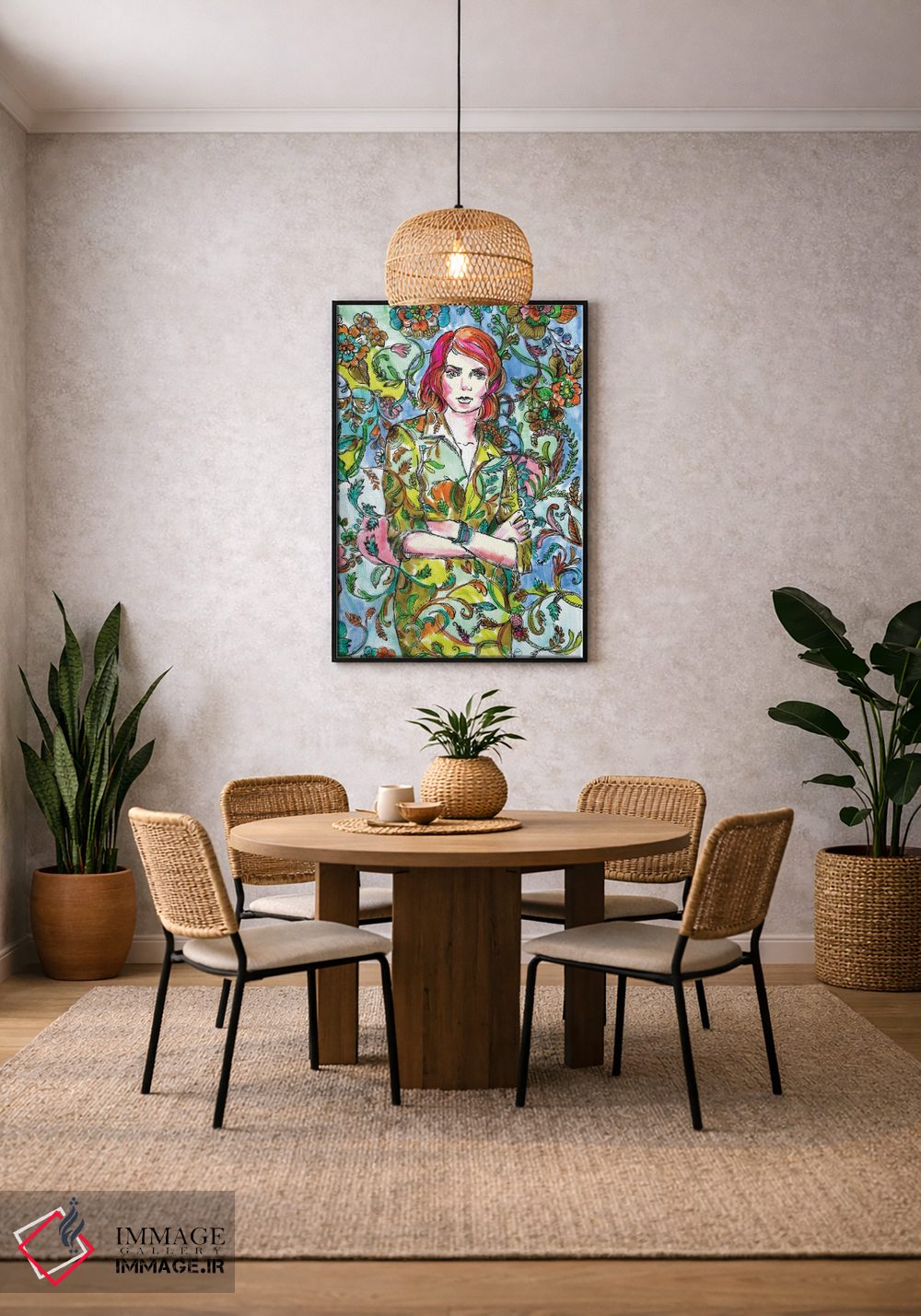 تابلو دکوراتیو لباس گلدار اثر فانیتسا پترو - D4B