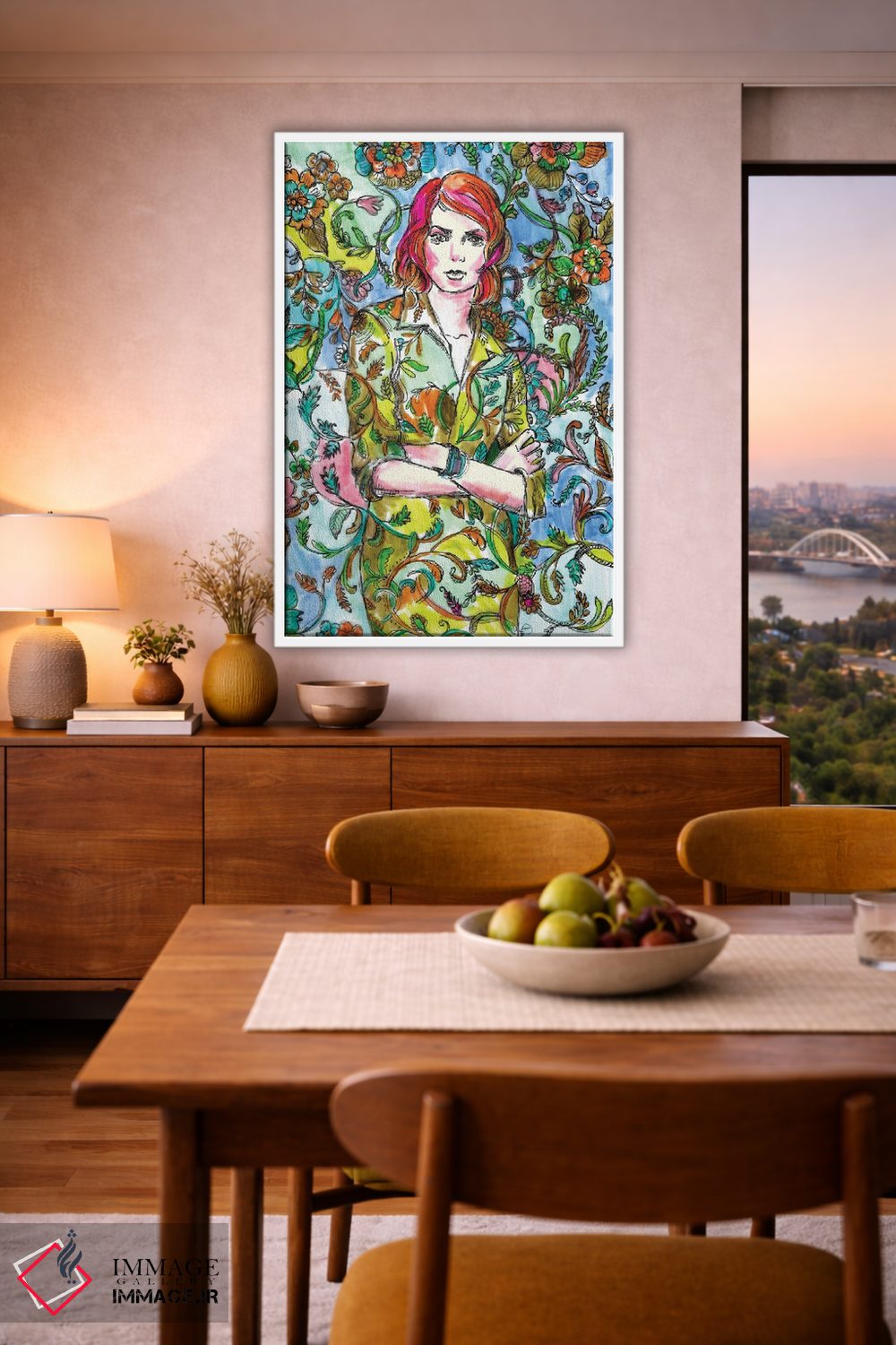 تابلو دکوراتیو لباس گلدار اثر فانیتسا پترو - D6W