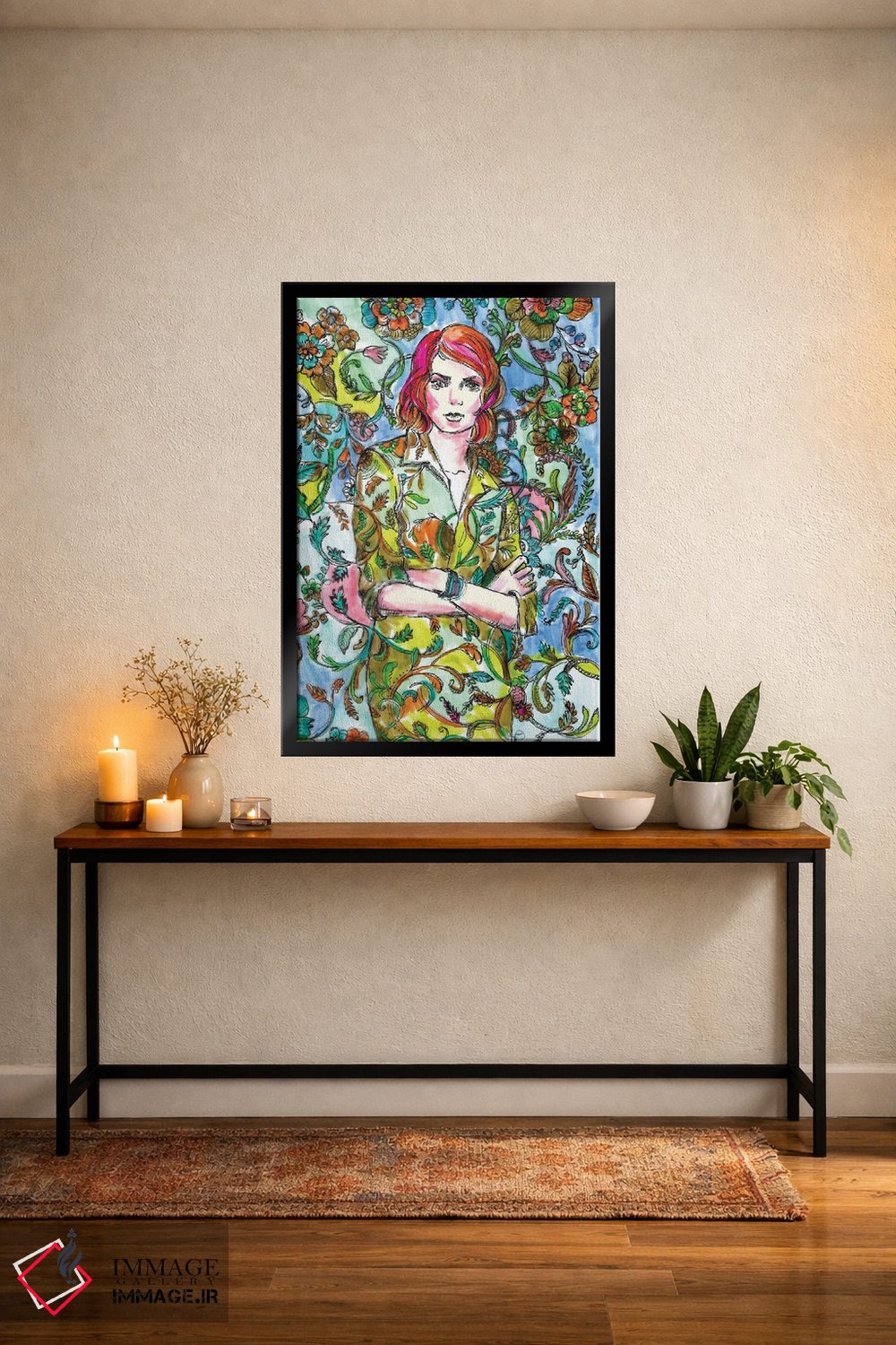 تابلو دکوراتیو لباس گلدار اثر فانیتسا پترو - D5B