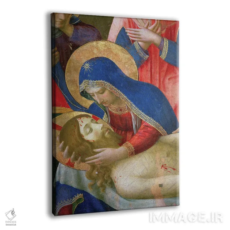 تابلو کلاسیک جزئیات مدونا در حال نگه داشتن عیسی، سوگواری بر پیکر مسیح، حدو… اثر فرا آنجلیکو - نمای پرسپکتیو محصول