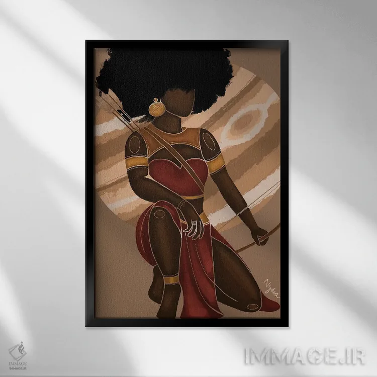 تابلو دکوراتیو برج قوس اثر نیدیا دراز - نمای قابدار مشکی