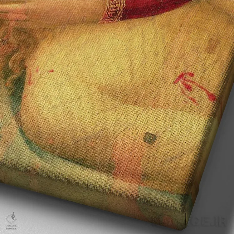 تابلو کلاسیک جزئیات مریم مقدس در حال نگه داشتن عیسی، سوگواری بر پیکر مسیح… اثر فرا آنجلیکو - نمای نزدیک بافت بوم