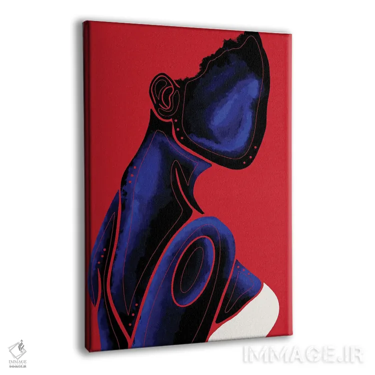 تابلو مدرن یاقوت کبود اثر نیدیا دراز - نمای پرسپکتیو محصول