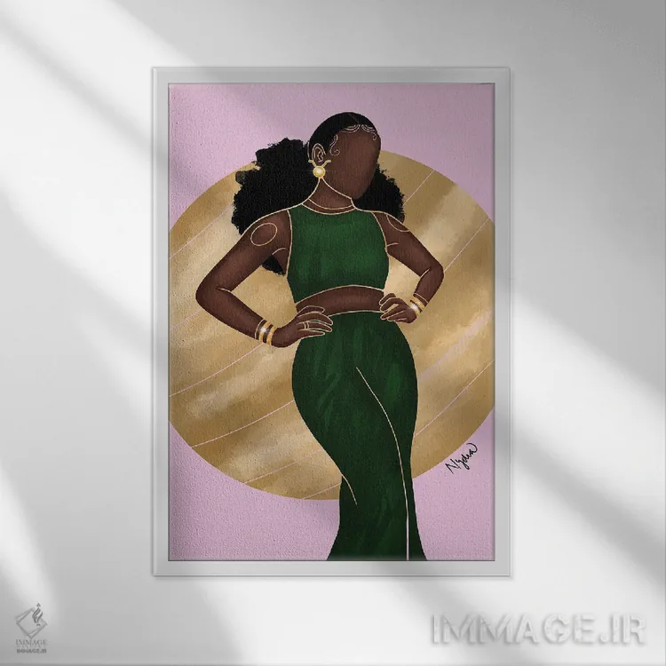 تابلو دکوراتیو برج ثور اثر نیدیا دراز - نمای قابدار سفید