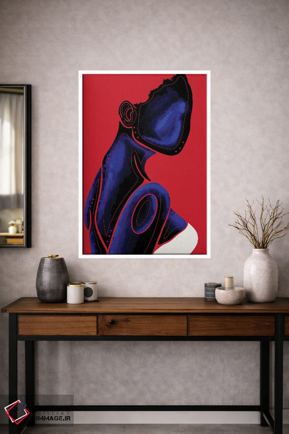 تابلو مدرن یاقوت کبود اثر نیدیا دراز - D1W