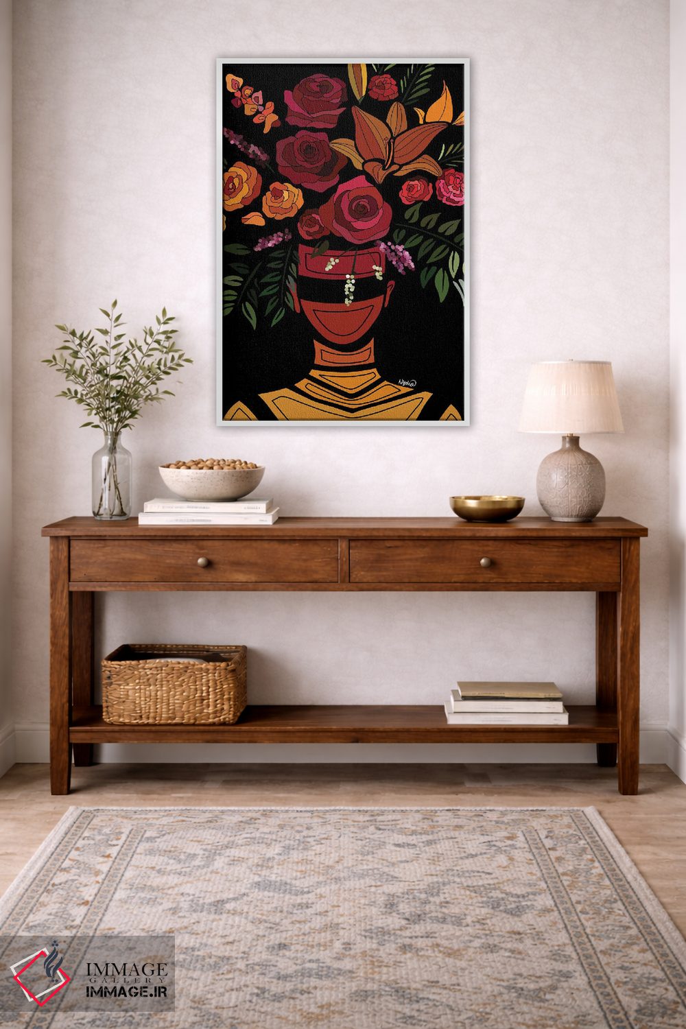 تابلو دکوراتیو گل های غروب آفتاب اثر نیدیا دراز - D2W