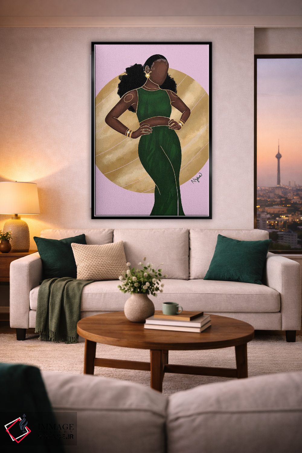 تابلو دکوراتیو برج ثور اثر نیدیا دراز - D2B