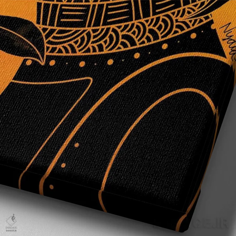 تابلو دکوراتیو انرژی اثر نیدیا دراز - نمای نزدیک بافت بوم