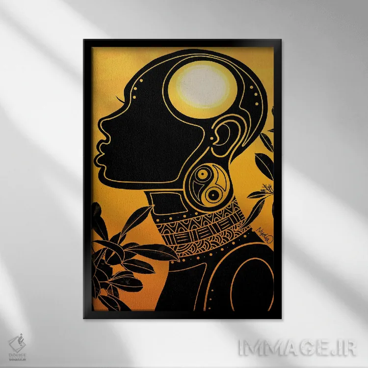 تابلو دکوراتیو انرژی اثر نیدیا دراز - نمای قابدار مشکی