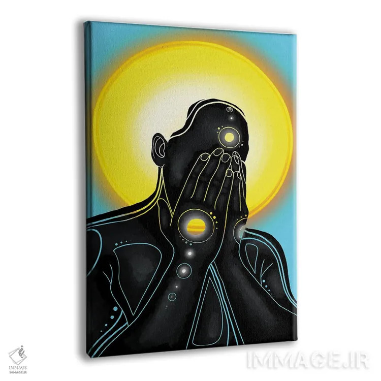 تابلو مدرن آبی اثر نیدیا دراز - نمای پرسپکتیو محصول