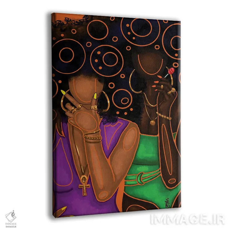 تابلو دکوراتیو رنگ ها و دایره های تابستانی اثر نیدیا دراز - نمای پرسپکتیو محصول