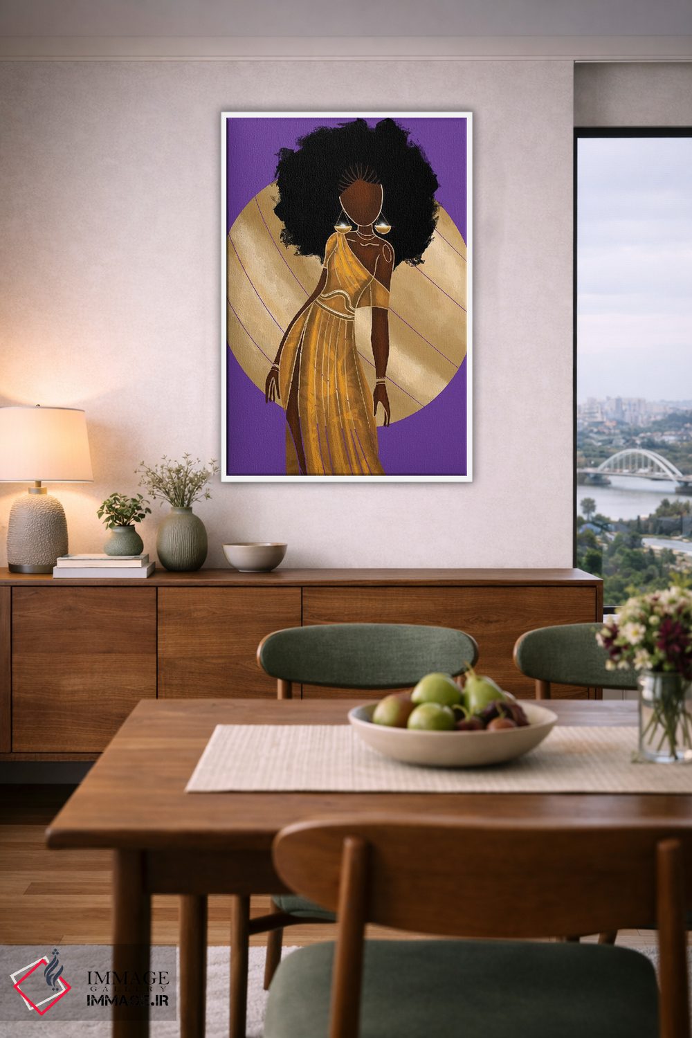 تابلو دکوراتیو برج میزان اثر نیدیا دراز - D6W