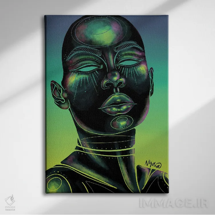 تابلو دکوراتیو هولوگرافیک اثر نیدیا دراز - نمای روبهرو روی دیوار