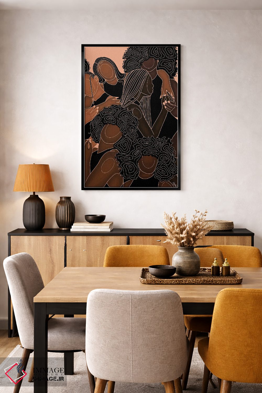 تابلو دکوراتیو خواهران ملانین اثر نیدیا دراز - D5B