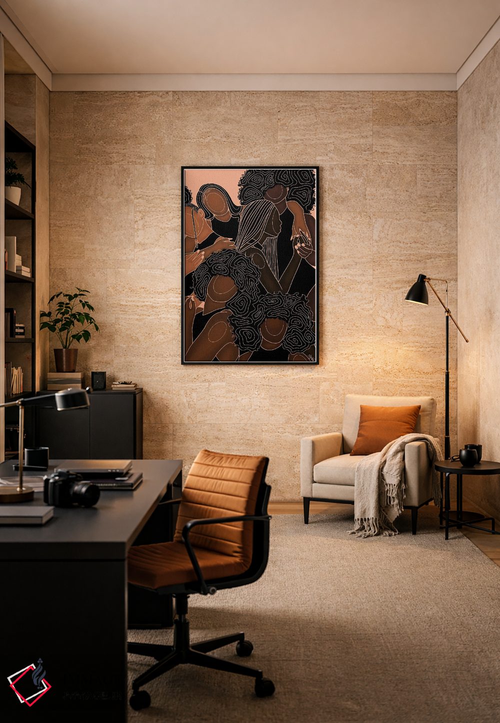 تابلو دکوراتیو خواهران ملانین اثر نیدیا دراز - D6B