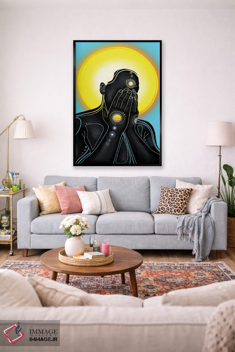 تابلو مدرن آبی اثر نیدیا دراز - D1B