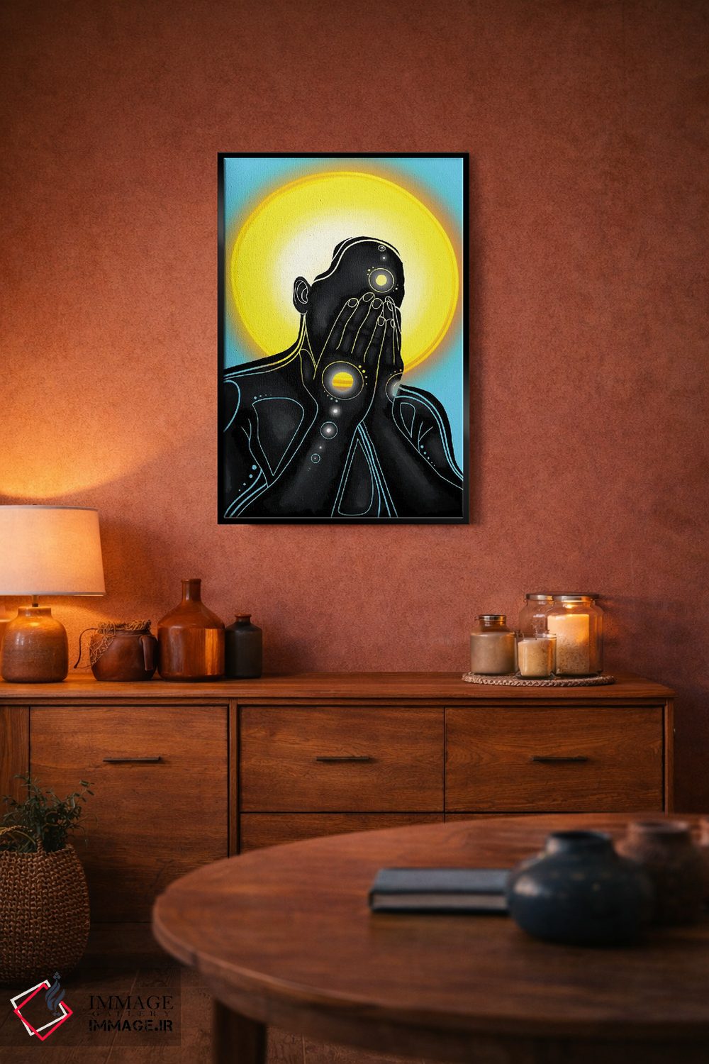 تابلو مدرن آبی اثر نیدیا دراز - D3B