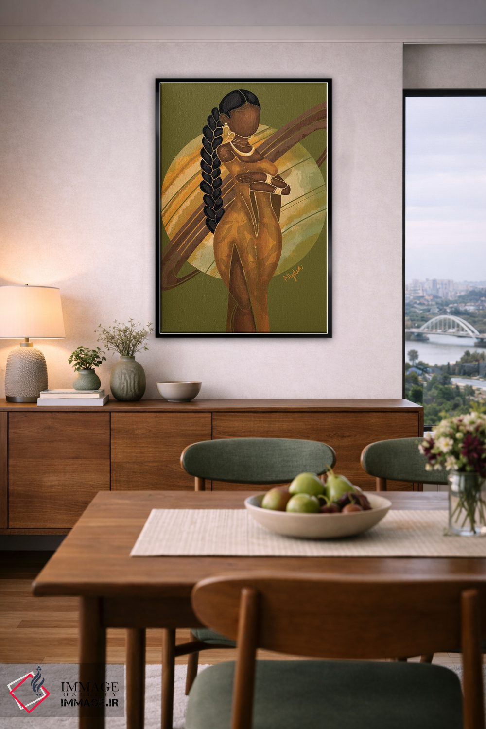 تابلو دکوراتیو برج جدی اثر نیدیا دراز - D6B