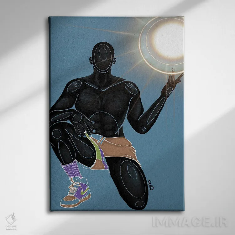 تابلو دکوراتیو مهار کردن خورشید اثر نیدیا دراز - نمای روبهرو روی دیوار