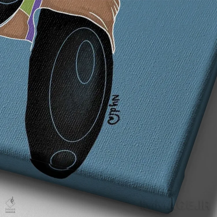 تابلو دکوراتیو مهار کردن خورشید اثر نیدیا دراز - نمای نزدیک بافت بوم