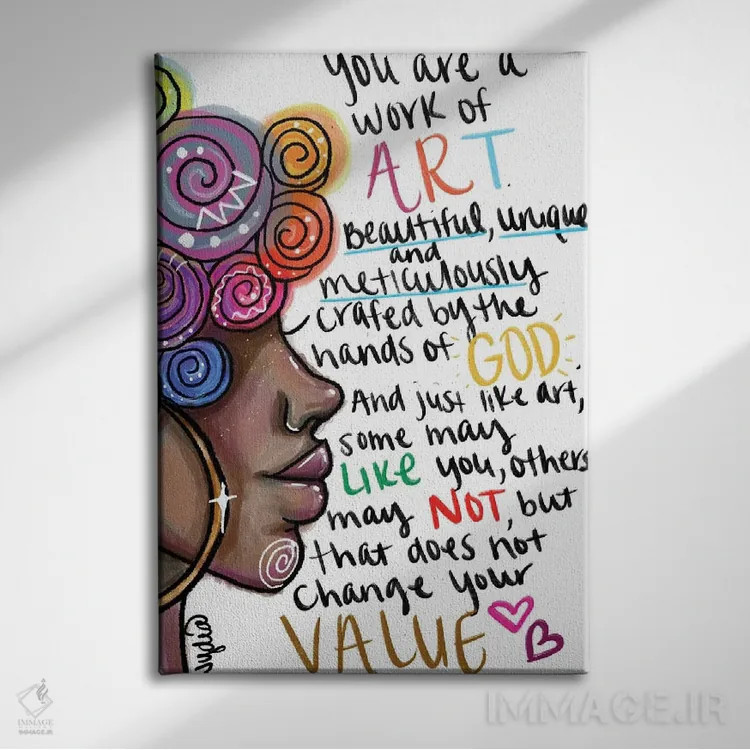 تابلو دکوراتیو تو شاهکاری اثر نیدیا دراز - نمای روبهرو روی دیوار