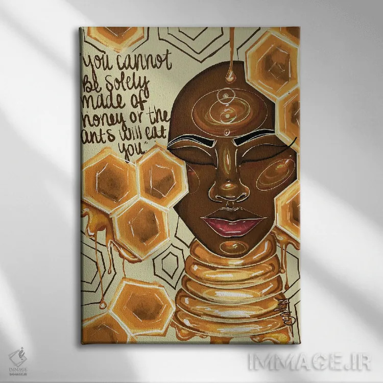 تابلو دکوراتیو "تعادل" اثر نیدیا دراز - نمای روبهرو روی دیوار