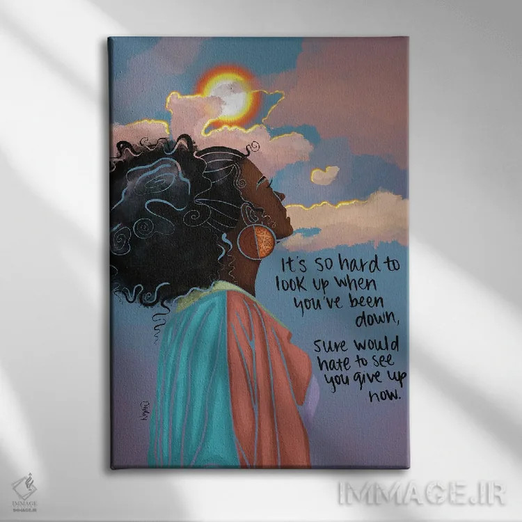 تابلو دکوراتیو "لبخند" اثر نیدیا دراز - نمای روبهرو روی دیوار