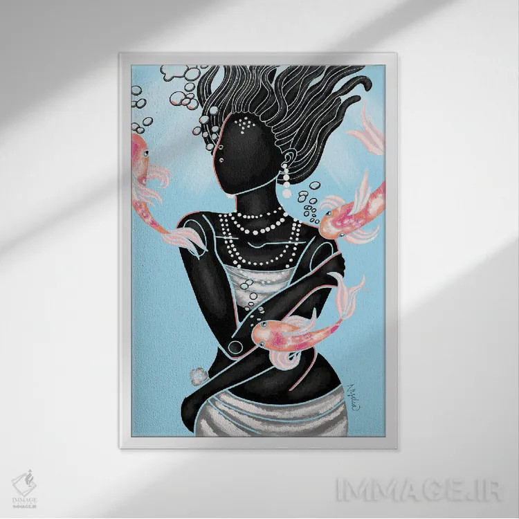 تابلو دکوراتیو "کوی " اثر نیدیا دراز - نمای قابدار سفید