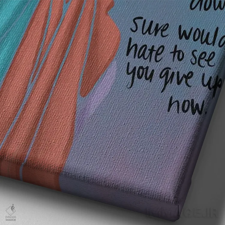 تابلو دکوراتیو "لبخند" اثر نیدیا دراز - نمای نزدیک بافت بوم