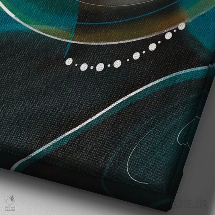 تابلو دکوراتیو "حباب ها" اثر نیدیا دراز - نمای نزدیک بافت بوم