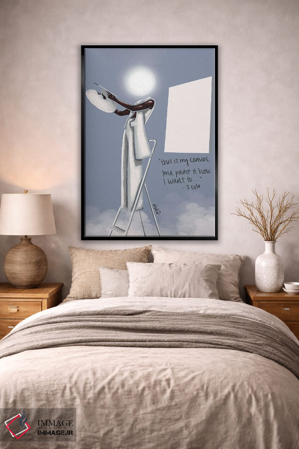 تابلو دکوراتیو "بوم سفید" اثر نیدیا دراز - D1B