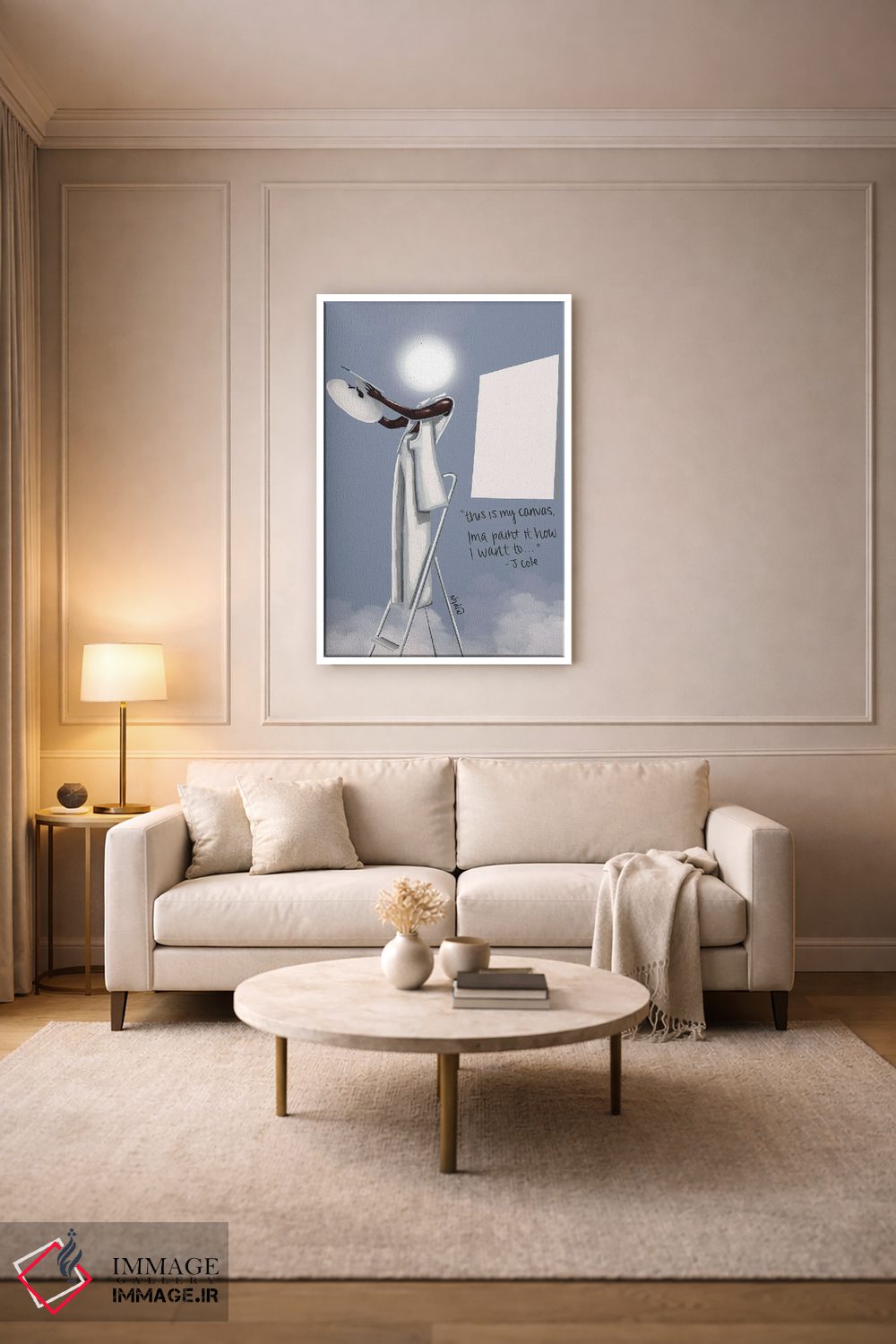 تابلو دکوراتیو "بوم سفید" اثر نیدیا دراز - D2W