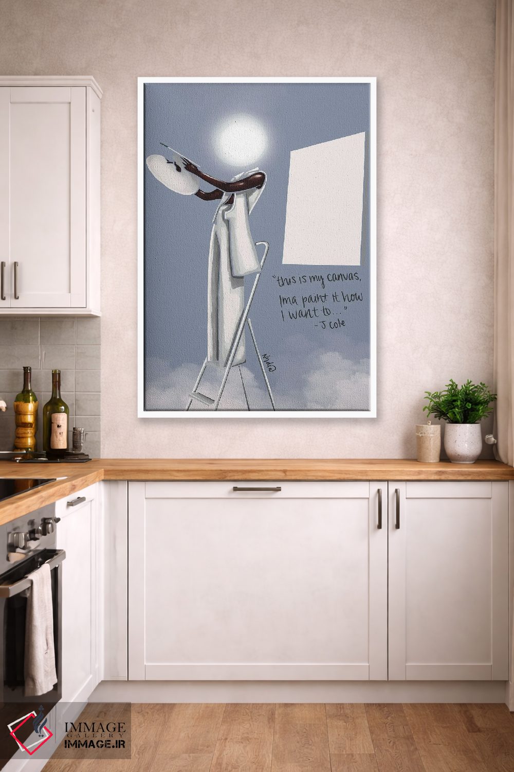 تابلو دکوراتیو "بوم سفید" اثر نیدیا دراز - D3W