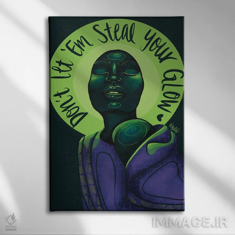 تابلو دکوراتیو "درخشش" اثر نیدیا دراز - نمای روبهرو روی دیوار