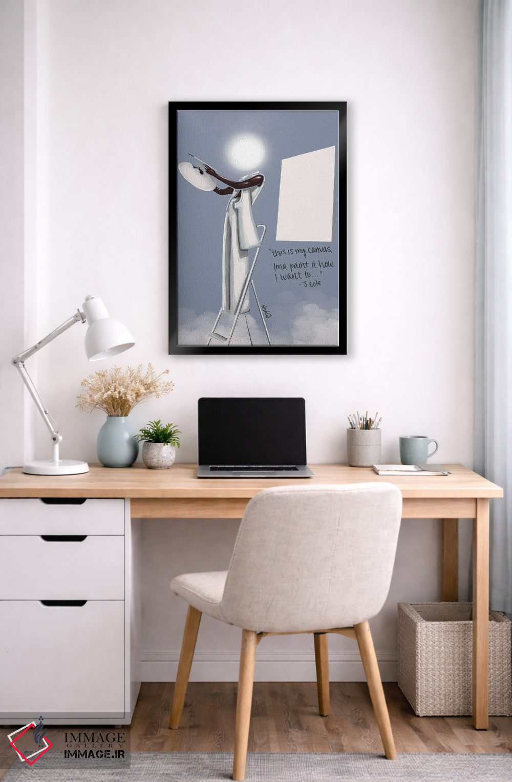 تابلو دکوراتیو "بوم سفید" اثر نیدیا دراز - D6B