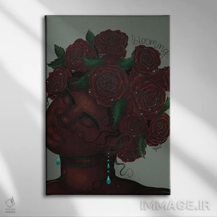 تابلو دکوراتیو "شکوفا شدن" اثر نیدیا دراز - نمای روبهرو روی دیوار