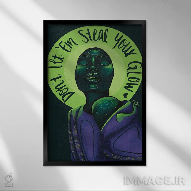 تابلو دکوراتیو "درخشش" اثر نیدیا دراز - نمای قابدار مشکی