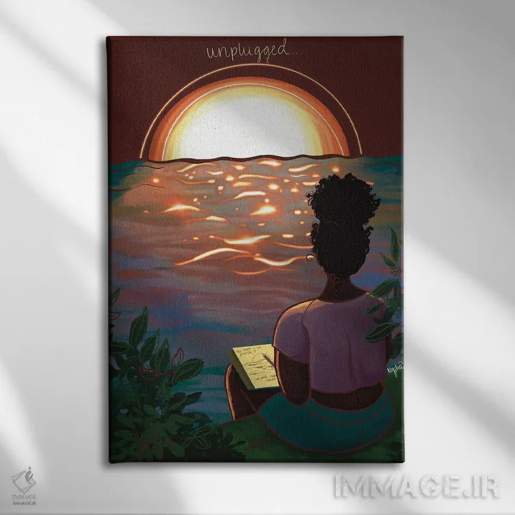 تابلو دکوراتیو "غیرفعال/بدون اتصال " اثر نیدیا دراز - نمای روبهرو روی دیوار