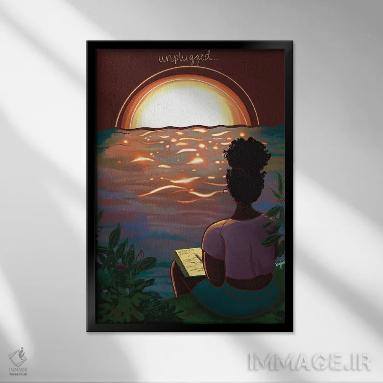 تابلو دکوراتیو "غیرفعال/بدون اتصال " اثر نیدیا دراز - نمای قابدار مشکی