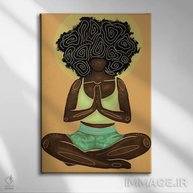 تابلو مدرن "مدیتیشن" اثر نیدیا دراز - نمای روبهرو روی دیوار