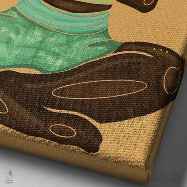 تابلو مدرن "مدیتیشن" اثر نیدیا دراز - نمای نزدیک بافت بوم