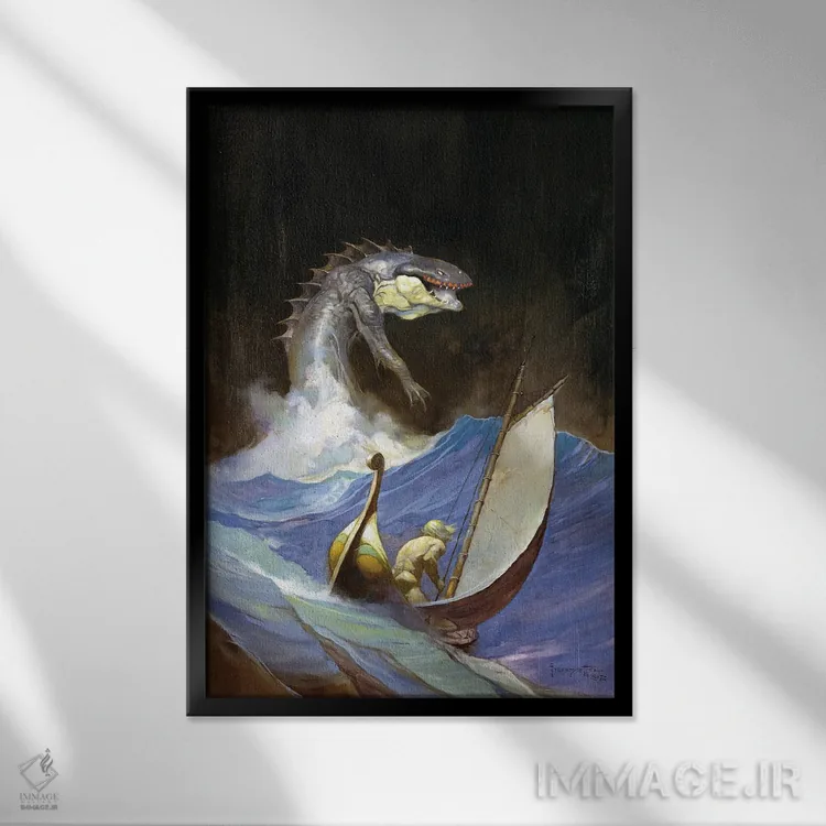 تابلو دکوراتیو "کارسون ونوس " اثر فرانک فرزتا - نمای قابدار مشکی