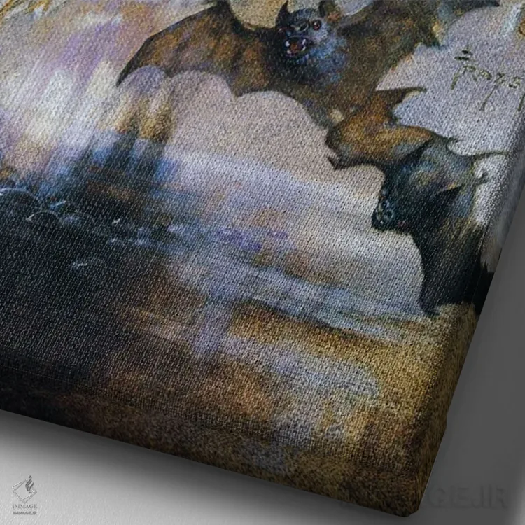 تابلو دکوراتیو "کنت دراکولا" اثر فرانک فرزتا - نمای نزدیک بافت بوم