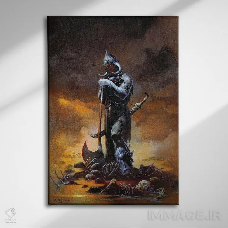 تابلو دکوراتیو "دلال مرگ ۳ O" اثر فرانک فرزتا - نمای روبهرو روی دیوار