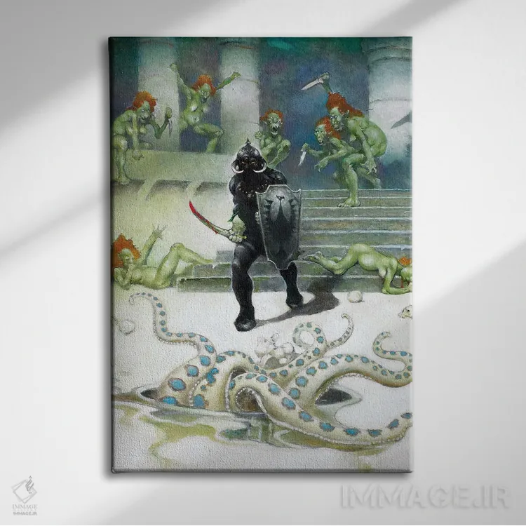 تابلو دکوراتیو "دلال مرگ ۷" اثر فرانک فرزتا - نمای روبهرو روی دیوار