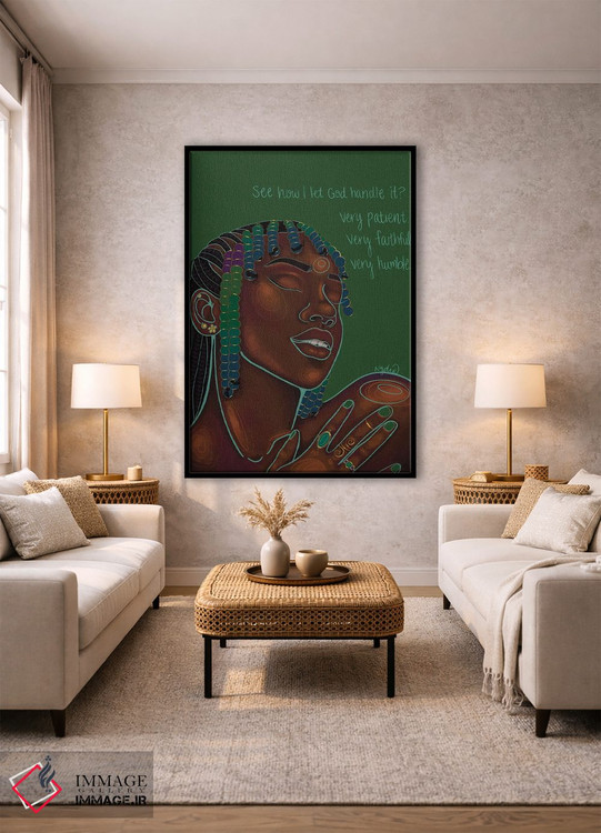 تابلو دکوراتیو "به خدا اعتماد دارم" اثر نیدیا دراز - D2B